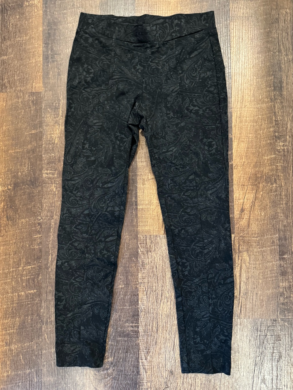 Style & Co Black Paisley Print Ponte Leggings